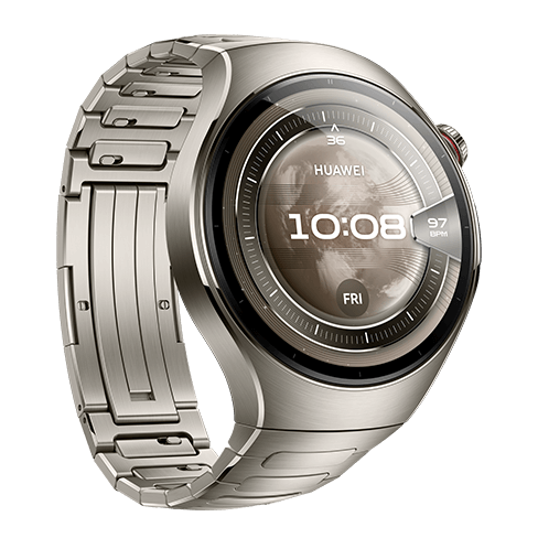 Huawei Watch 5 LTE 46mm | Titanium Space Silver Sudrabs 6 img.