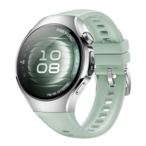 Huawei Watch 5 LTE 42mm | Stainless Steel Silver Zaļš 2 img.