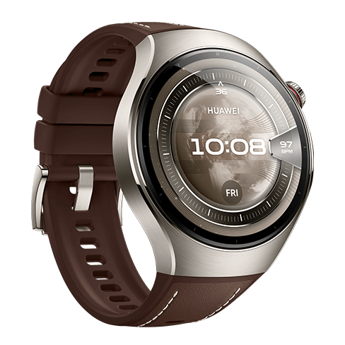 Huawei Watch 5 LTE 46mm | Titanium Silver Brūns 6 img.