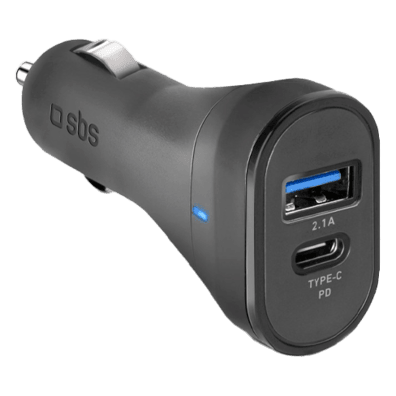 Car Charger 3100mAh Type-C USB 2.1A By SBS Black | Bite