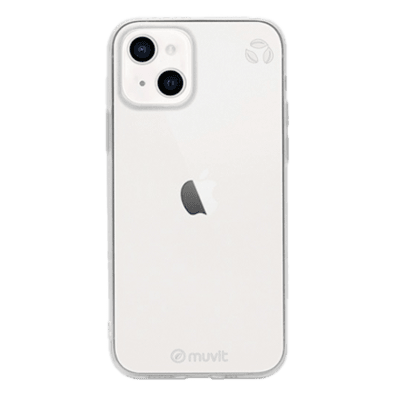 Apple Iphone 13 Recycletek Soft Cover By Muvit | Transparent | Bite