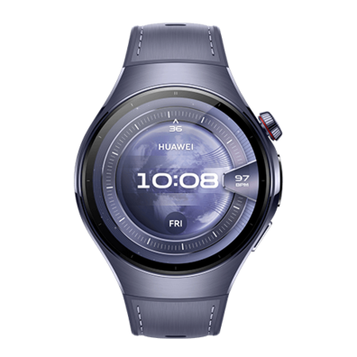 Huawei Watch 5 LTE (eSIM) 46mm Titanium Purple case with Twilight Purple Leather Strap (Rates-L39L) | Bite