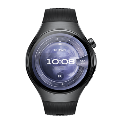 Huawei Watch 5 LTE (eSIM) 46mm Stanless Steel Black with Midnight Black Fluoroelastomer Strap (Rates-L19F) | Bite